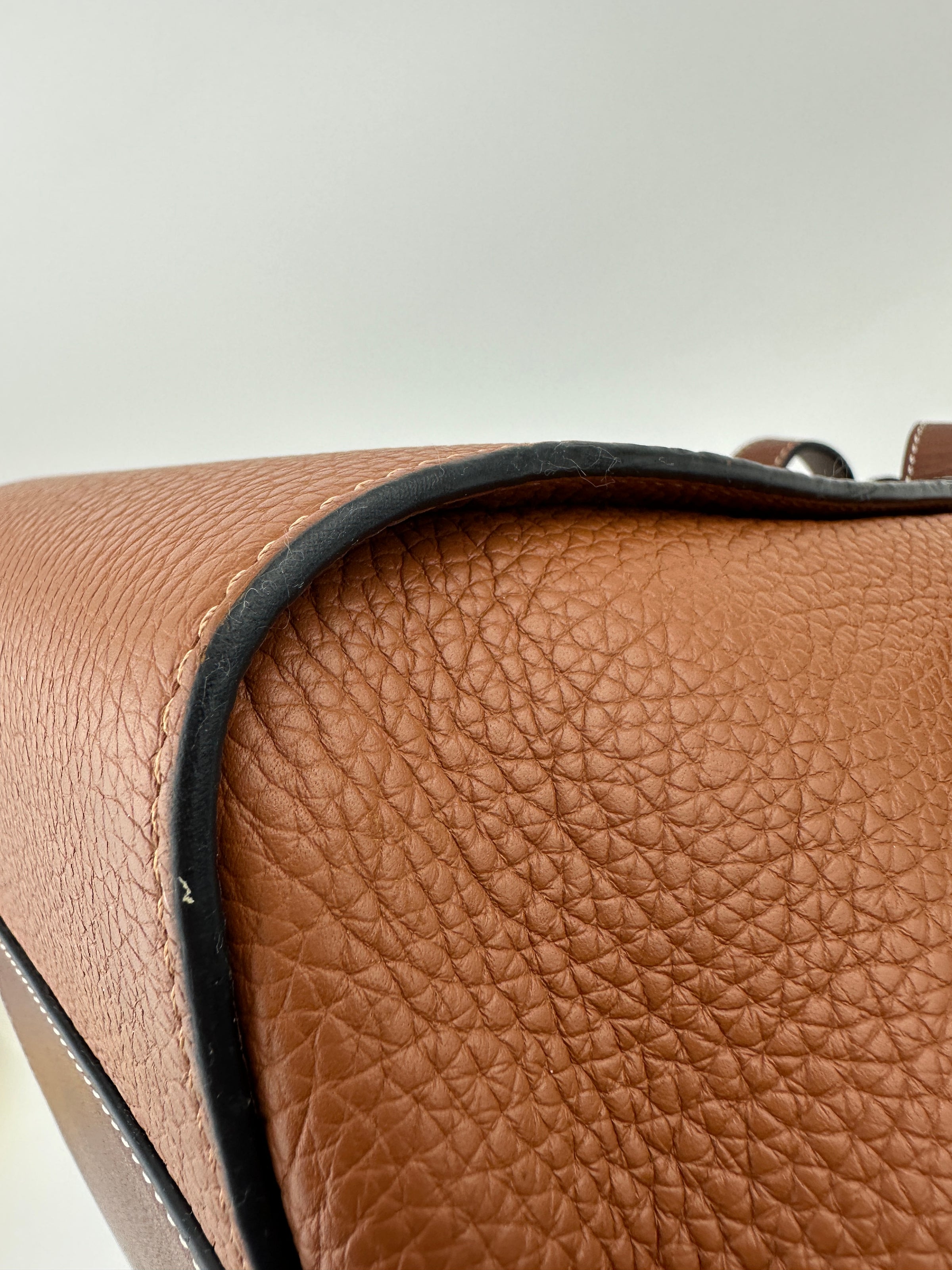 Small Hammock Duo Tone Tan Soft Grained Calfskin Bag