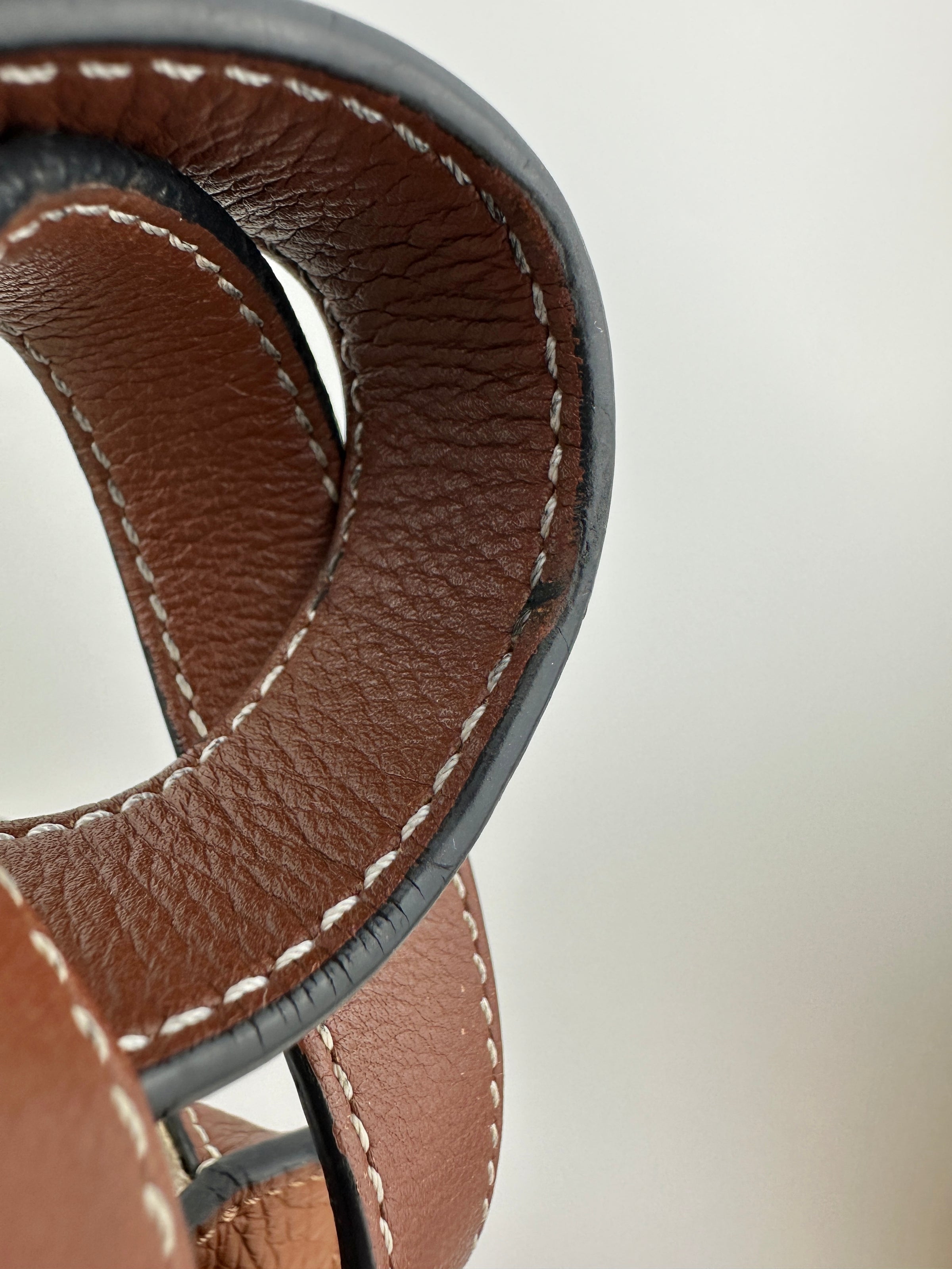 Small Hammock Duo Tone Tan Soft Grained Calfskin Bag