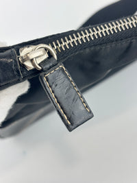 Vintage 2000s Black Nylon & Leather Sporty Shoulder Pochette