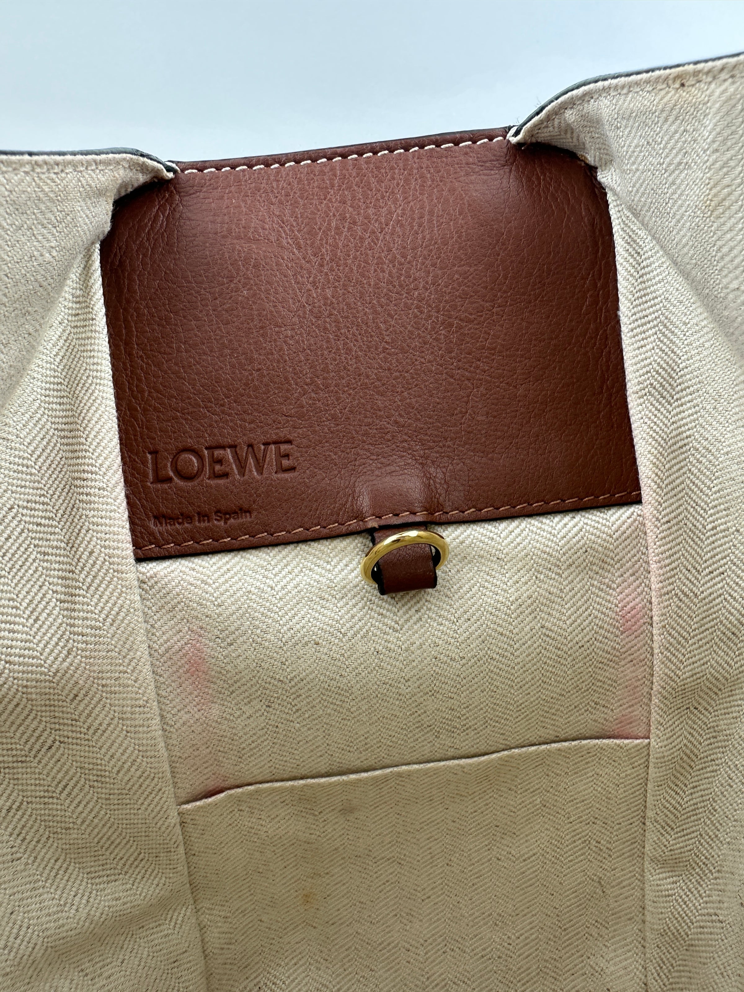 Small Hammock Duo Tone Tan Soft Grained Calfskin Bag