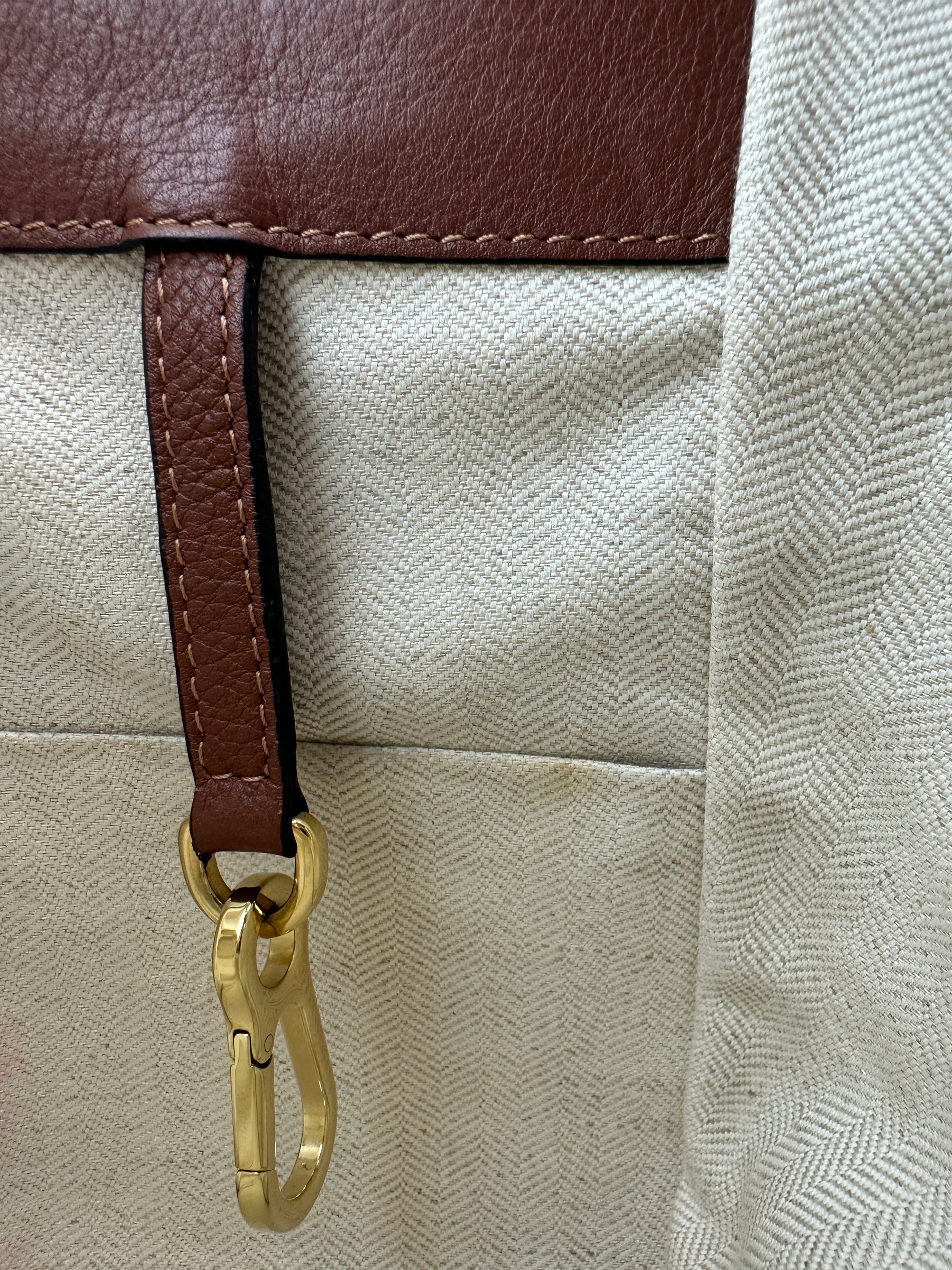 Small Hammock Duo Tone Tan Soft Grained Calfskin Bag