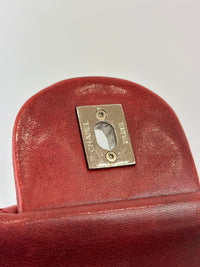 Coco Rain Jumbo Flap Bag in Red / Orange Quilted Lambskin SHW