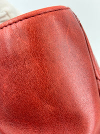 Coco Rain Jumbo Flap Bag in Red / Orange Quilted Lambskin SHW