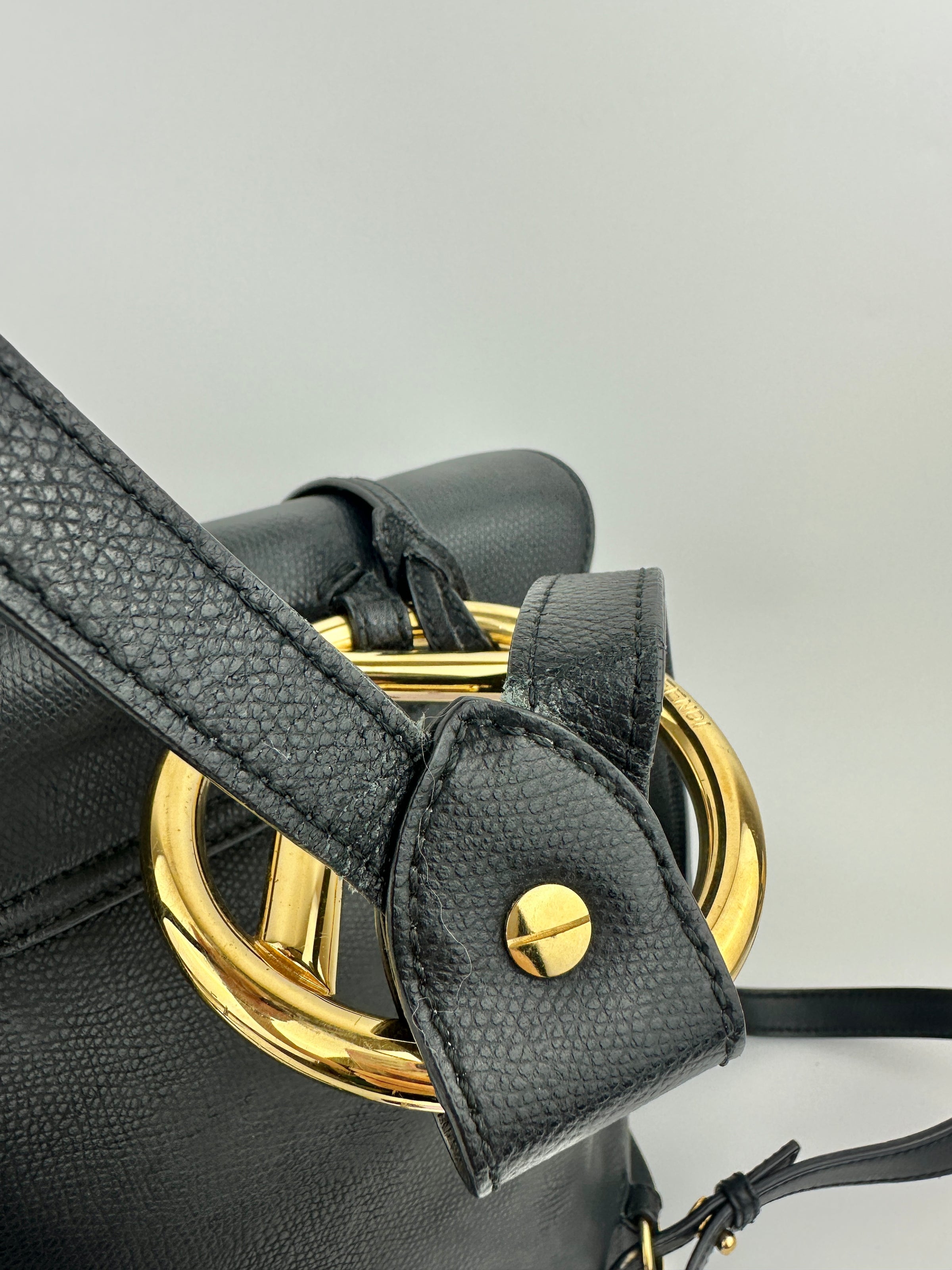 Vitello Cruise F is Fendi Black Drawstring Backpack