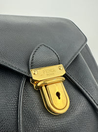 Vitello Cruise F is Fendi Black Drawstring Backpack