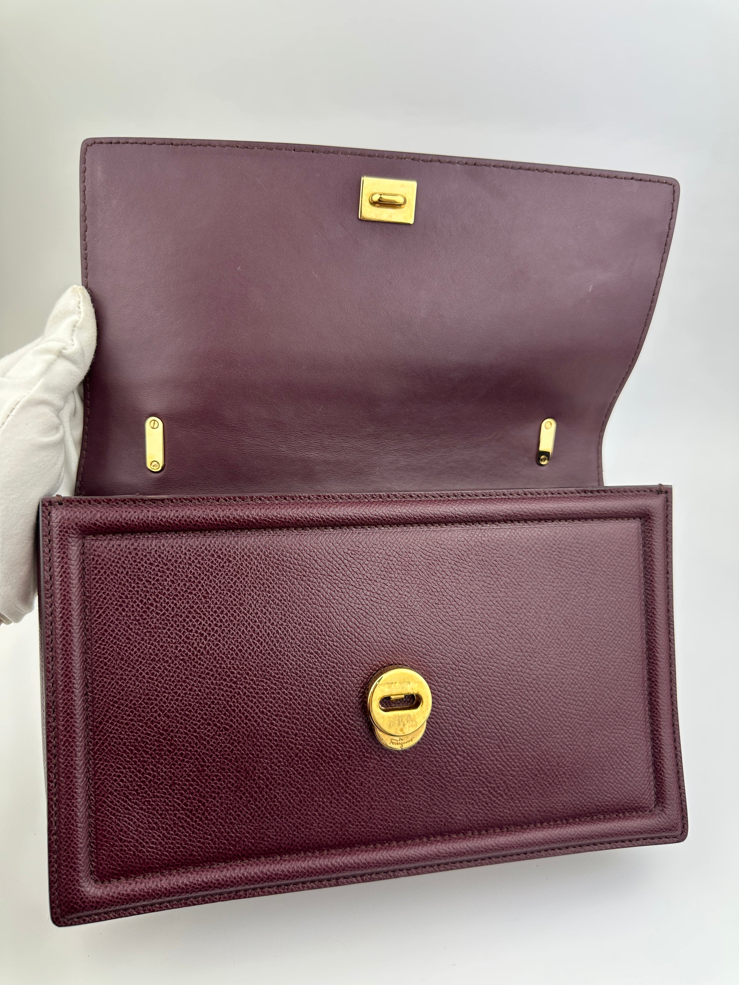 Vara Bow Burgundy Leather Chain Flap Bag