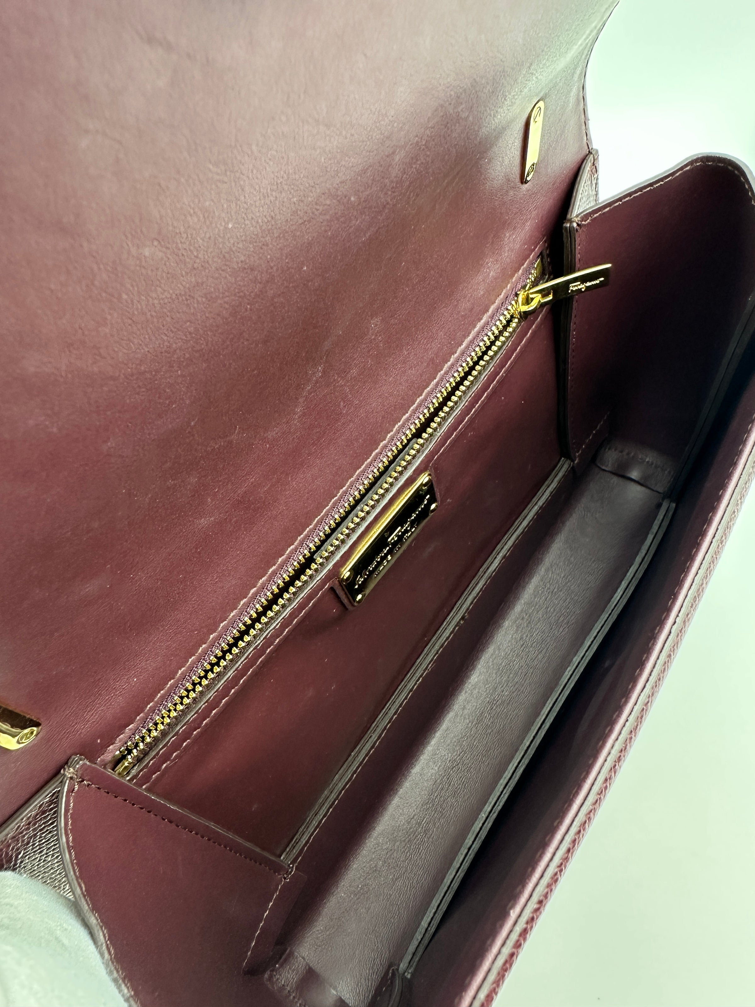 Vara Bow Burgundy Leather Chain Flap Bag