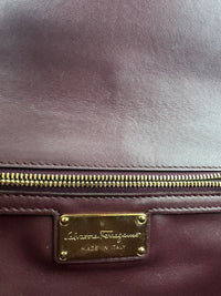 Vara Bow Burgundy Leather Chain Flap Bag