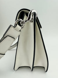 Mezzanin Visetos Colorblock Black / Green / White Leather Crossbody Bag