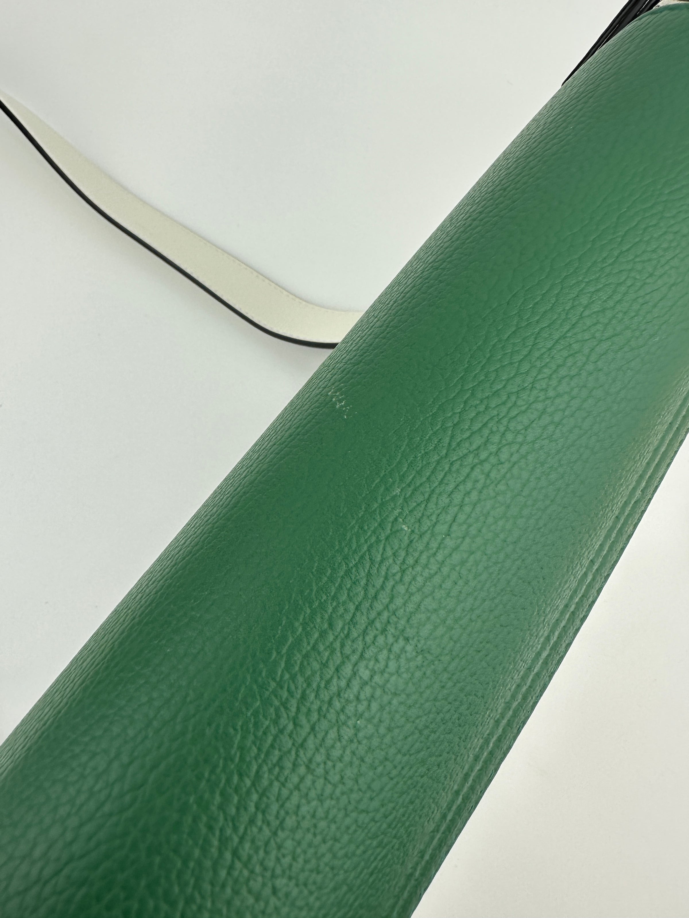 Mezzanin Visetos Colorblock Black / Green / White Leather Crossbody Bag