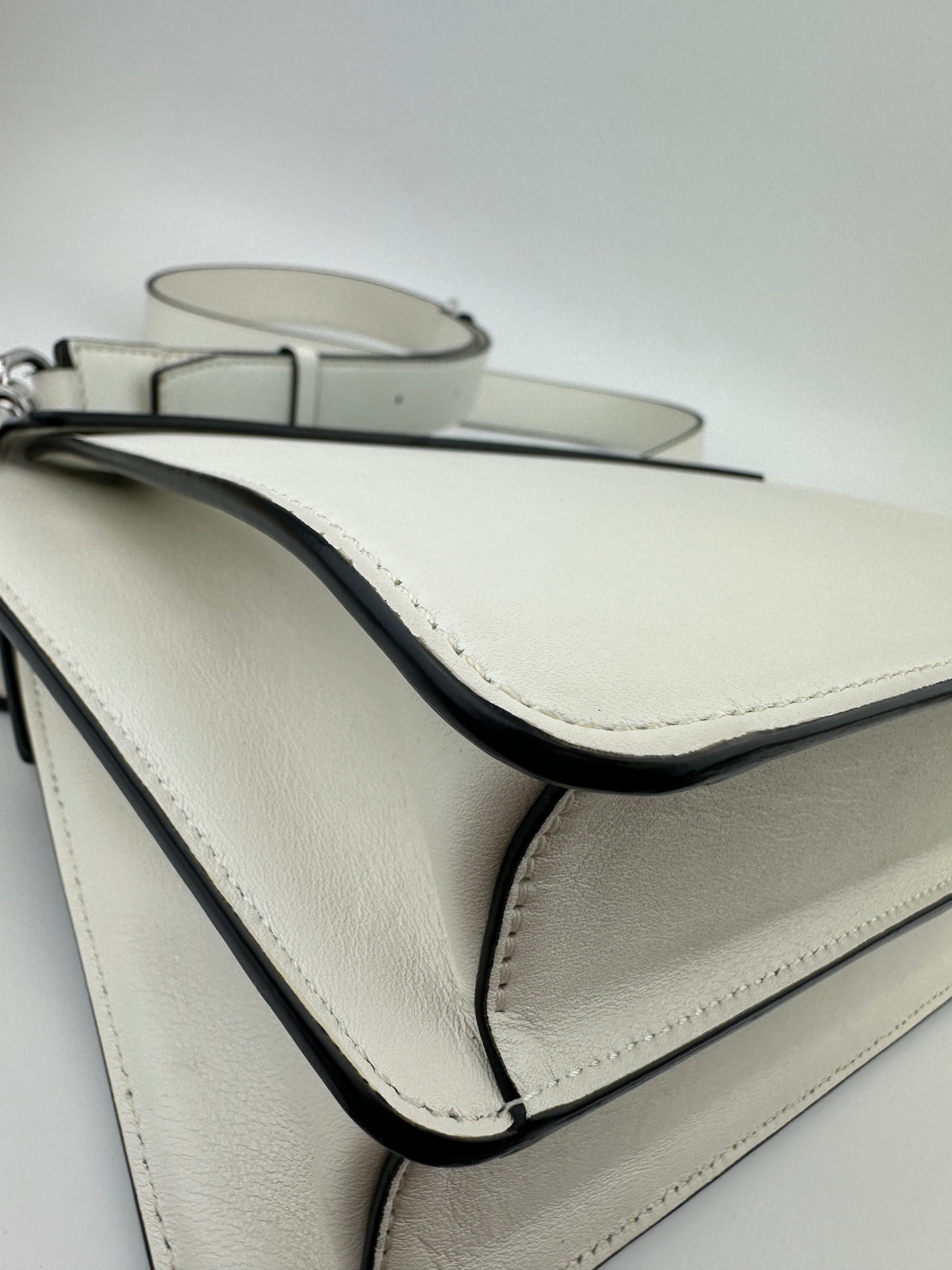 Mezzanin Visetos Colorblock Black / Green / White Leather Crossbody Bag