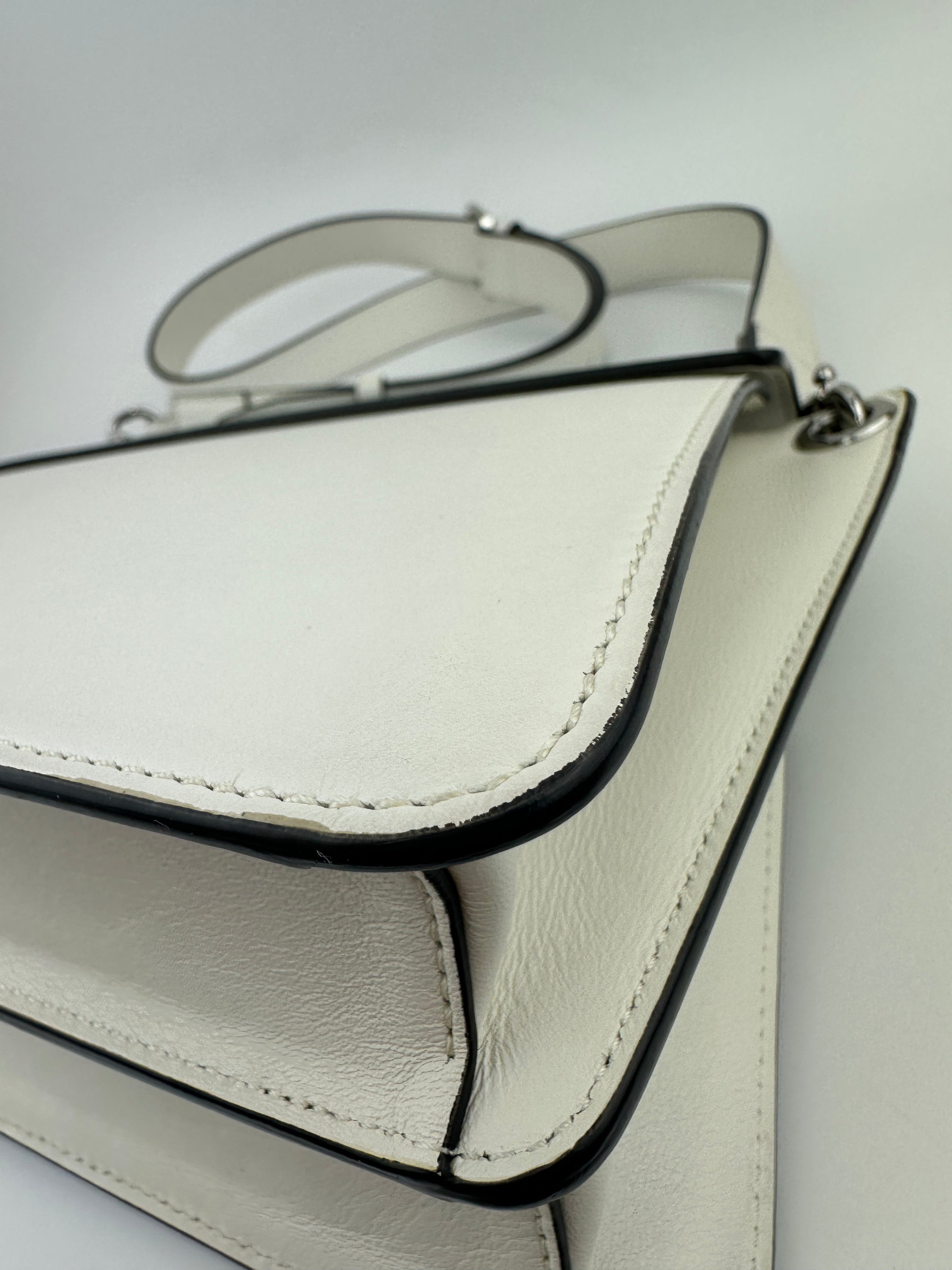 Mezzanin Visetos Colorblock Black / Green / White Leather Crossbody Bag