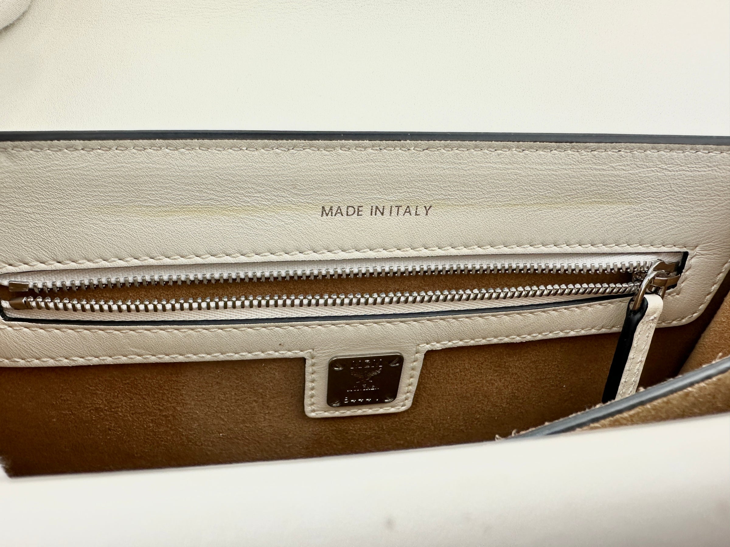 Mezzanin Visetos Colorblock Black / Green / White Leather Crossbody Bag