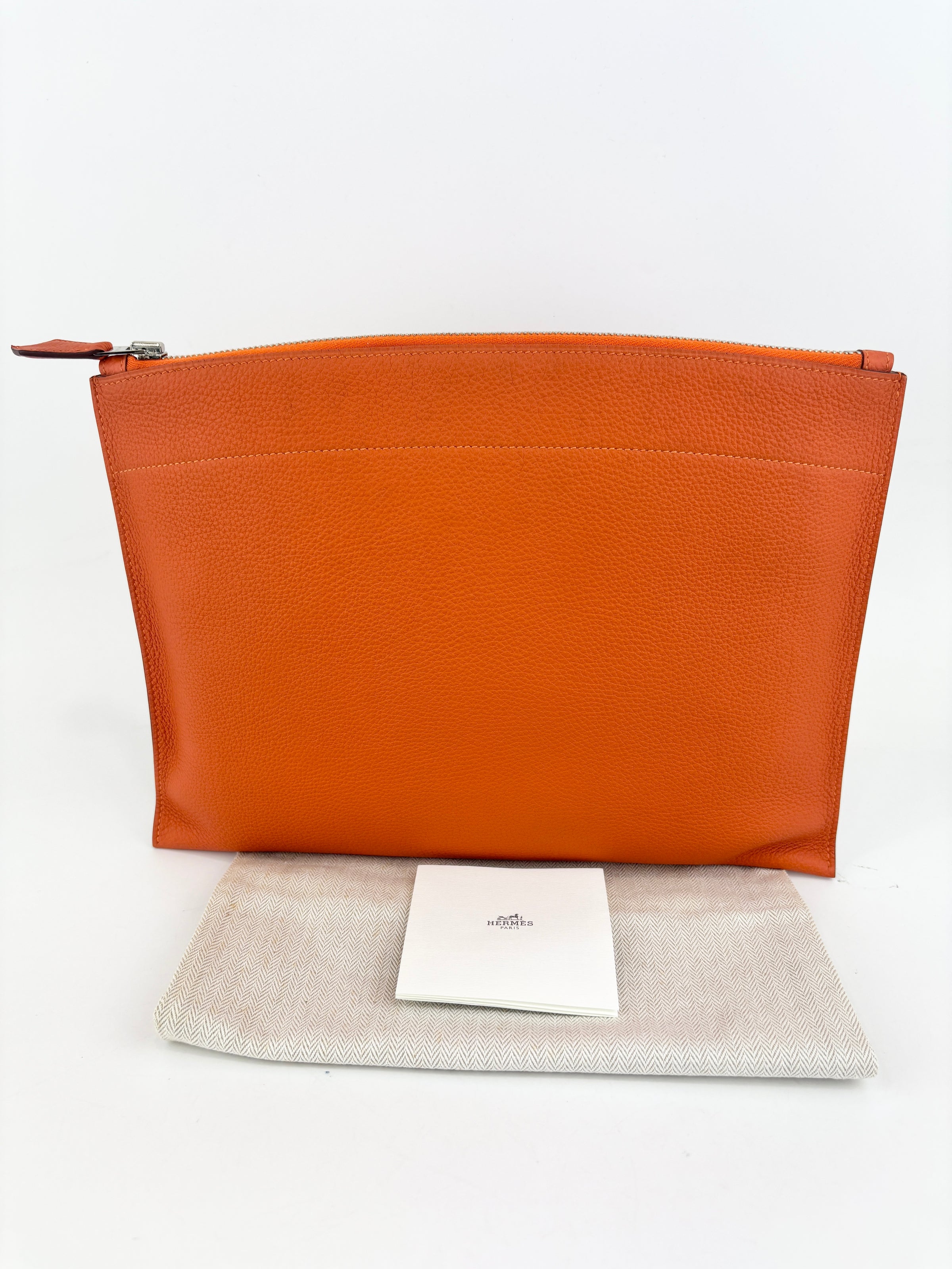 Pochette Bazar Medium MM Orange H Togo Leather PHW
