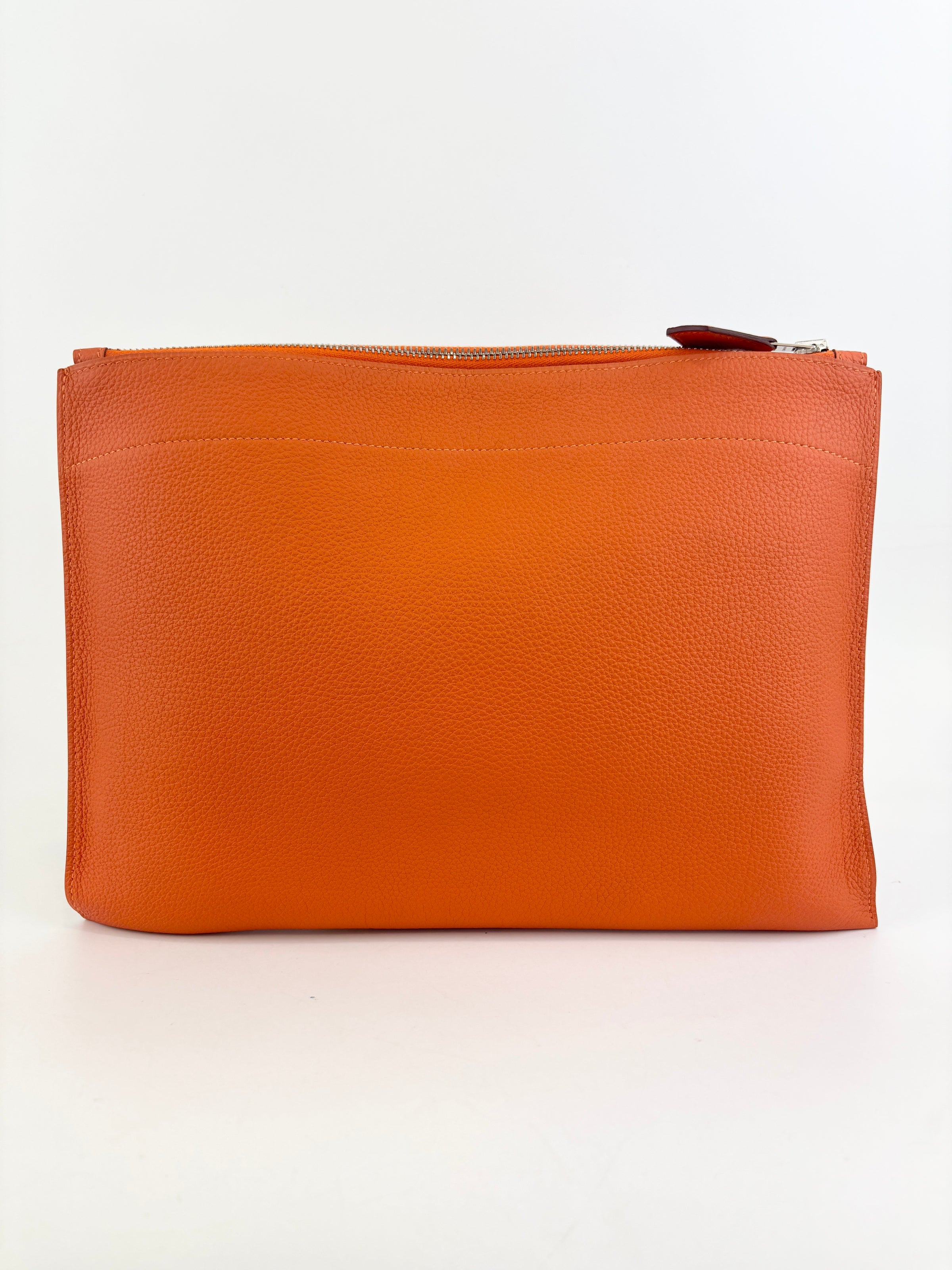 Pochette Bazar Medium MM Orange H Togo Leather PHW