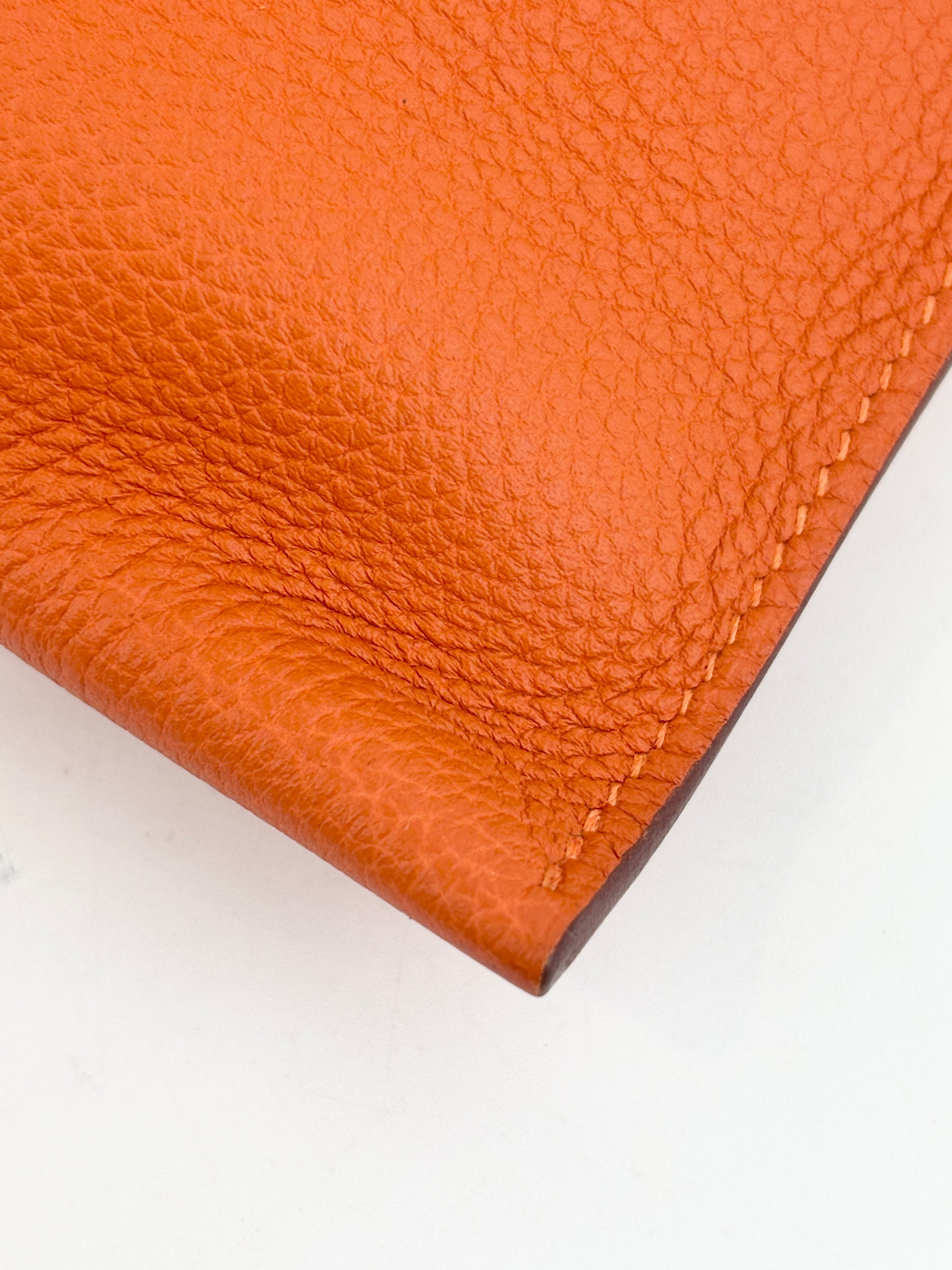 Pochette Bazar Medium MM Orange H Togo Leather PHW