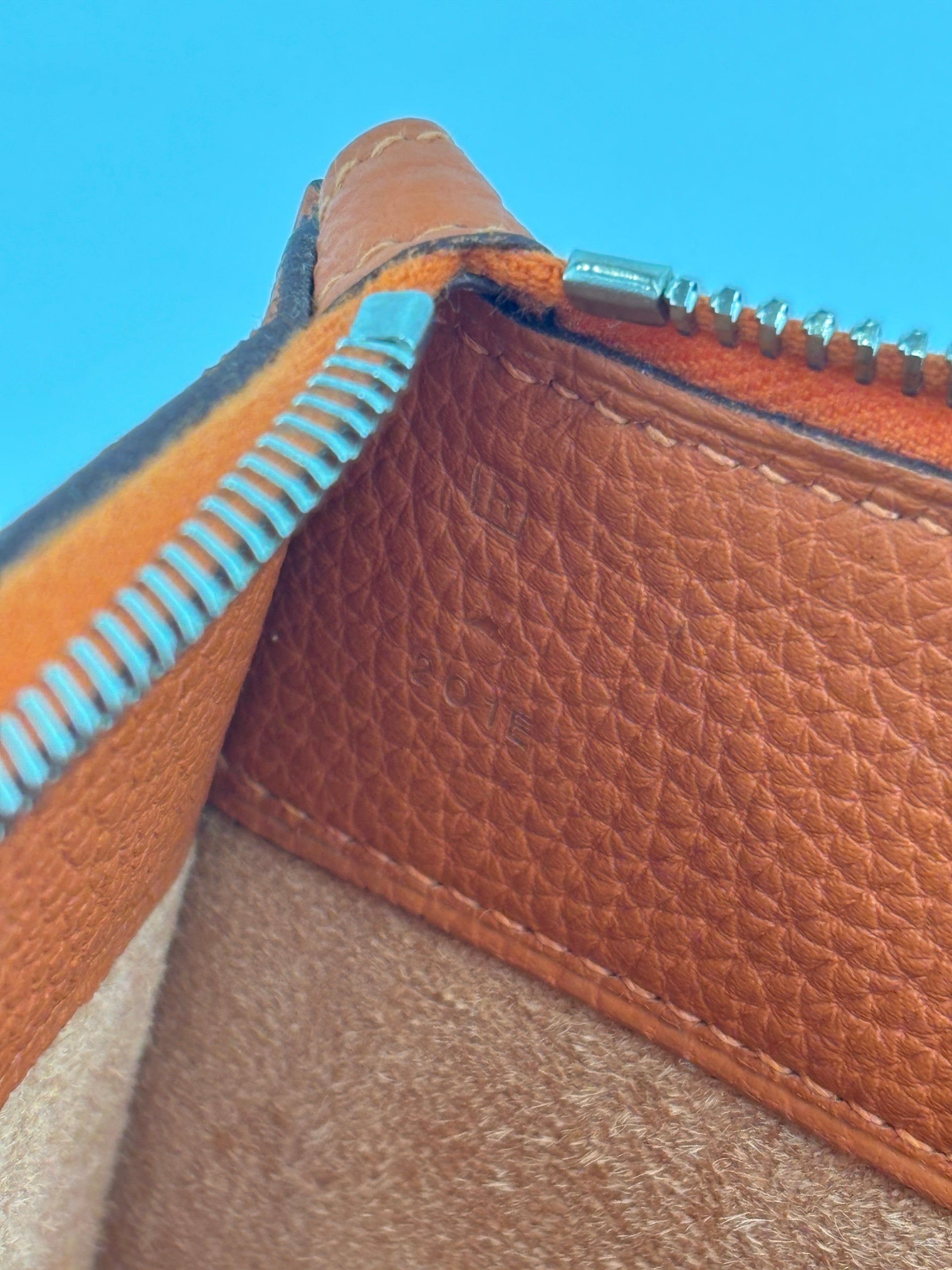 Pochette Bazar Medium MM Orange H Togo Leather PHW