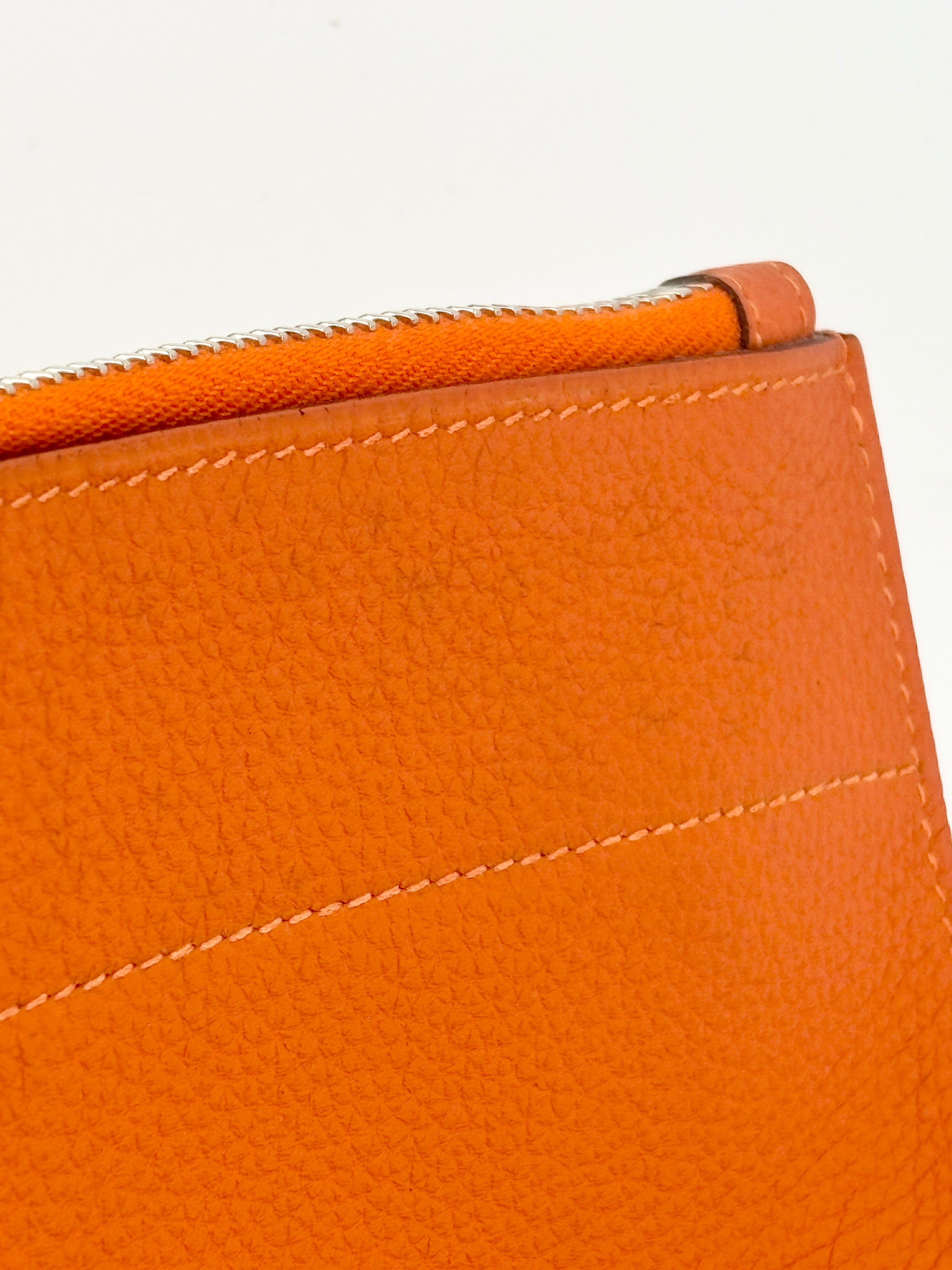 Pochette Bazar Medium MM Orange H Togo Leather PHW