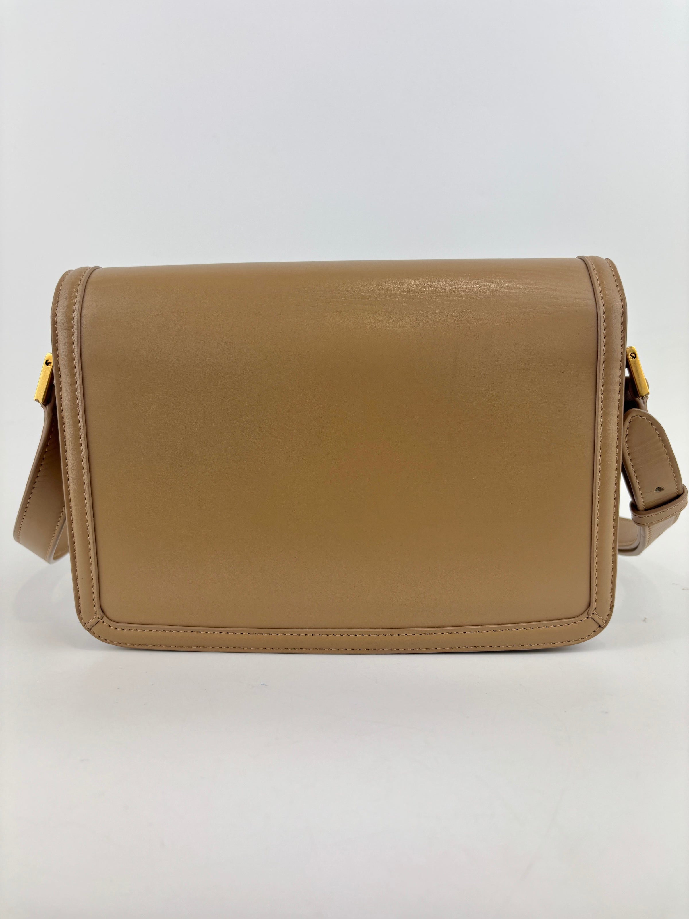 Medium Solferino Satchel Box Leather Tan