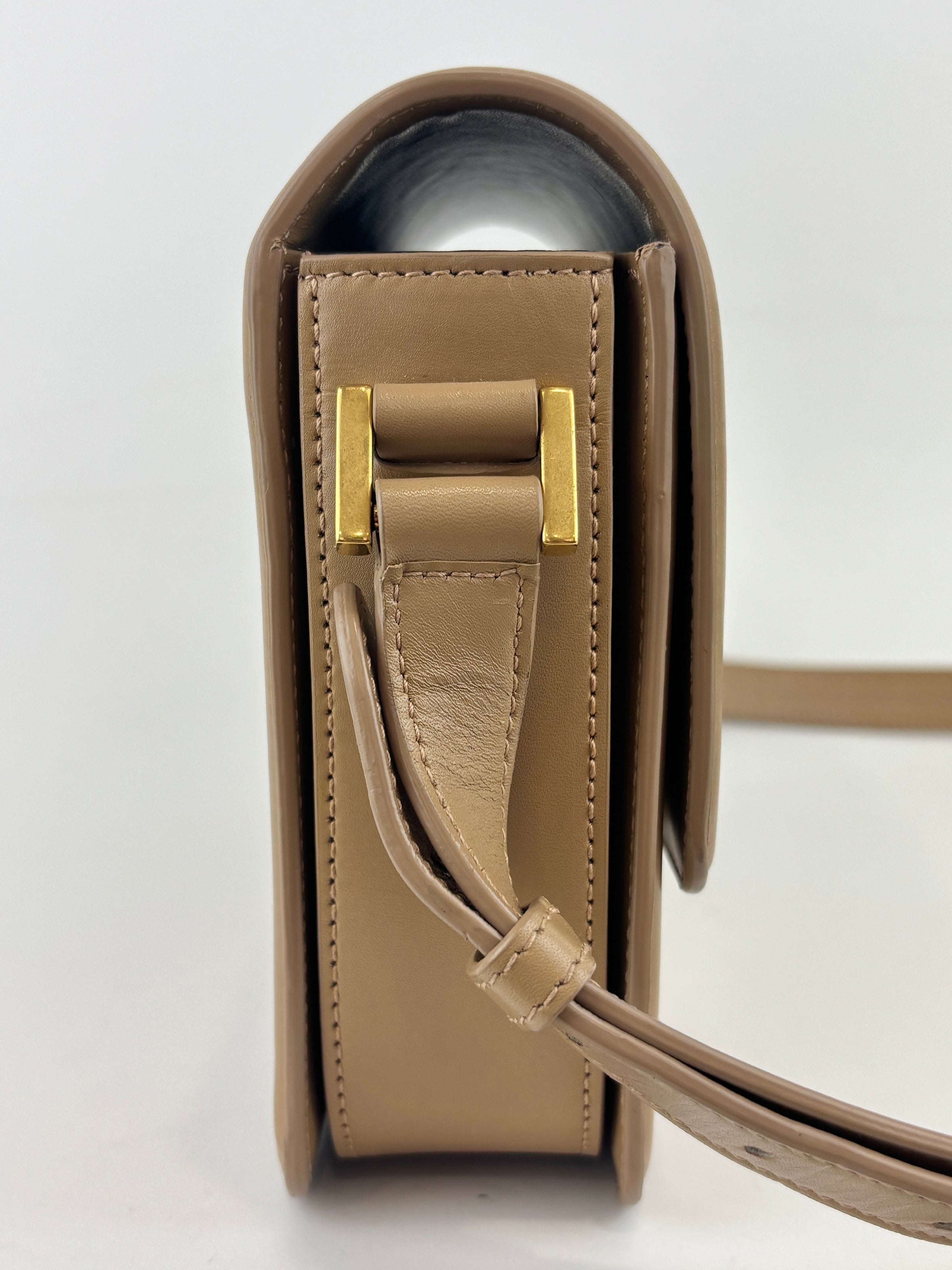 Medium Solferino Satchel Box Leather Tan