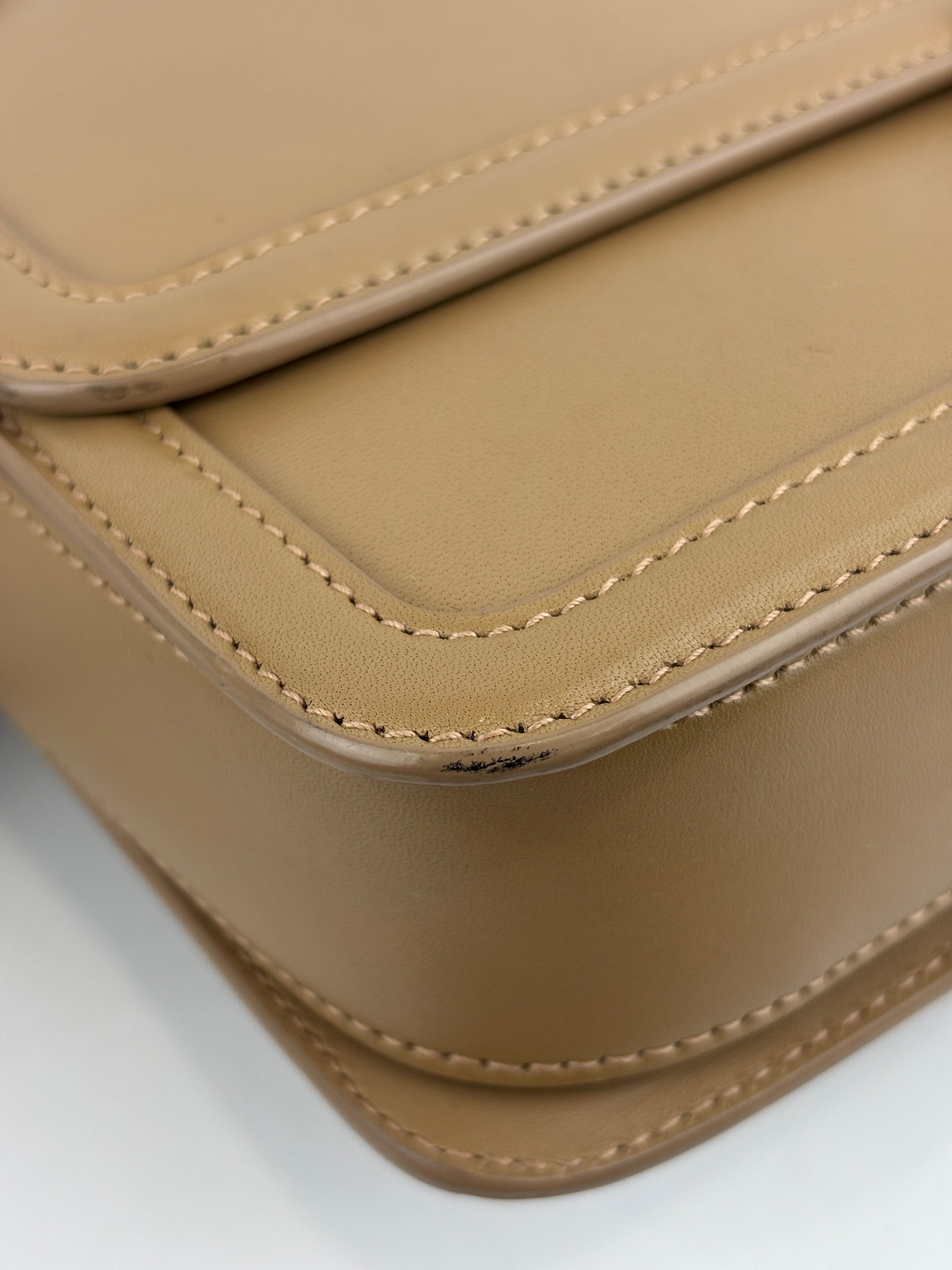 Medium Solferino Satchel Box Leather Tan