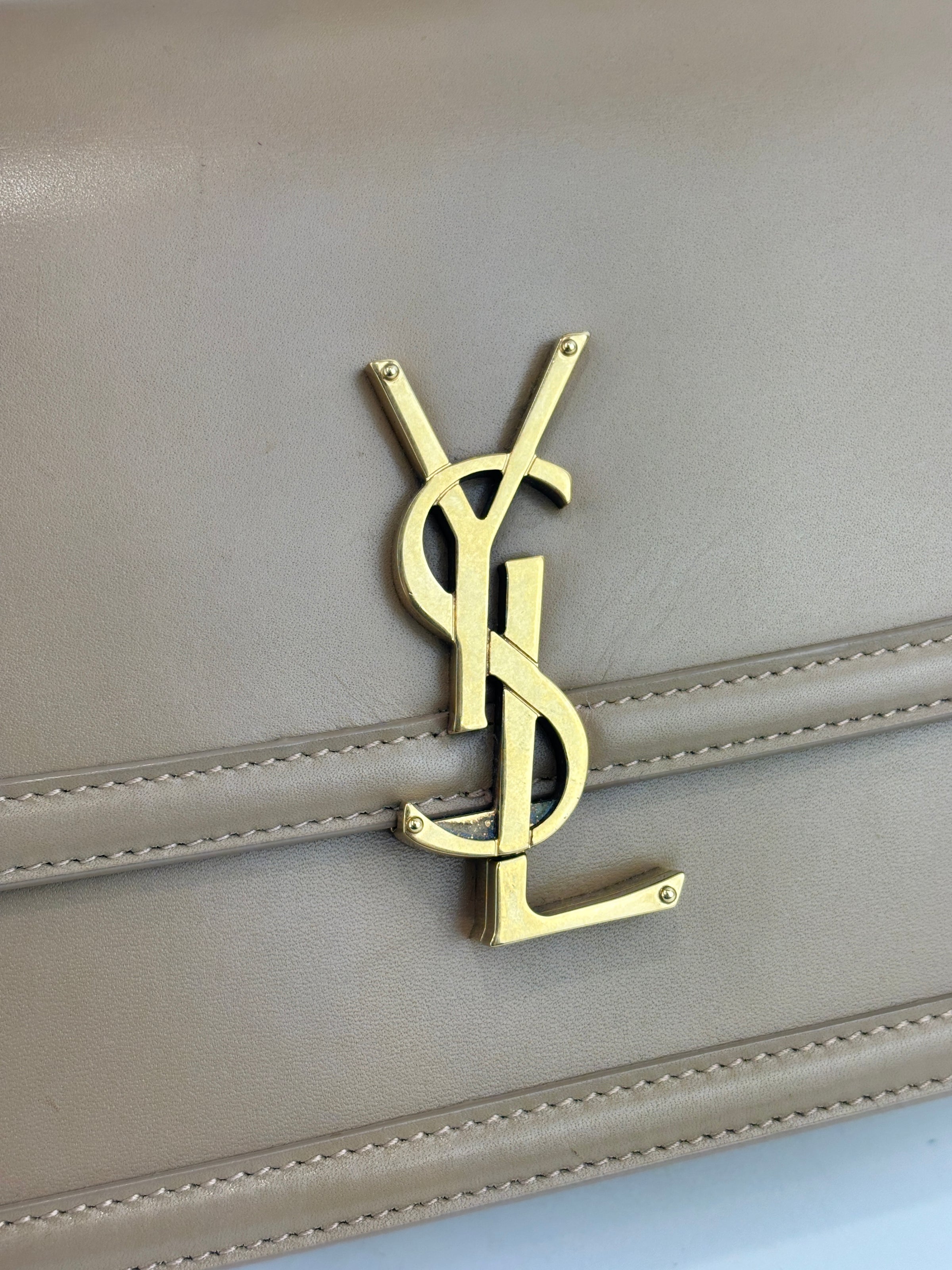 Medium Solferino Satchel Box Leather Tan