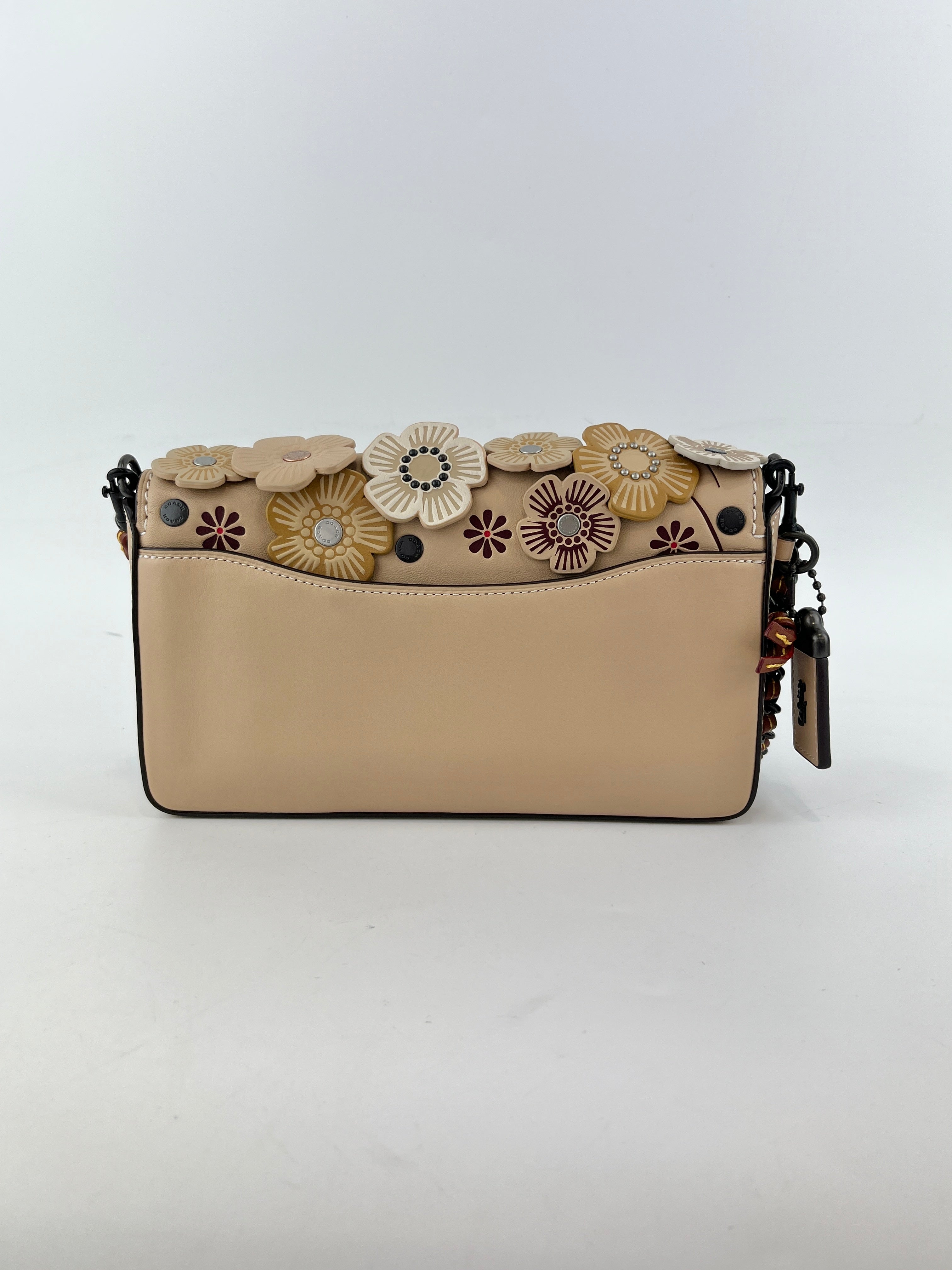 Coach Dinky Bag Tea Rose Leather Crossbody Bag – Glampot