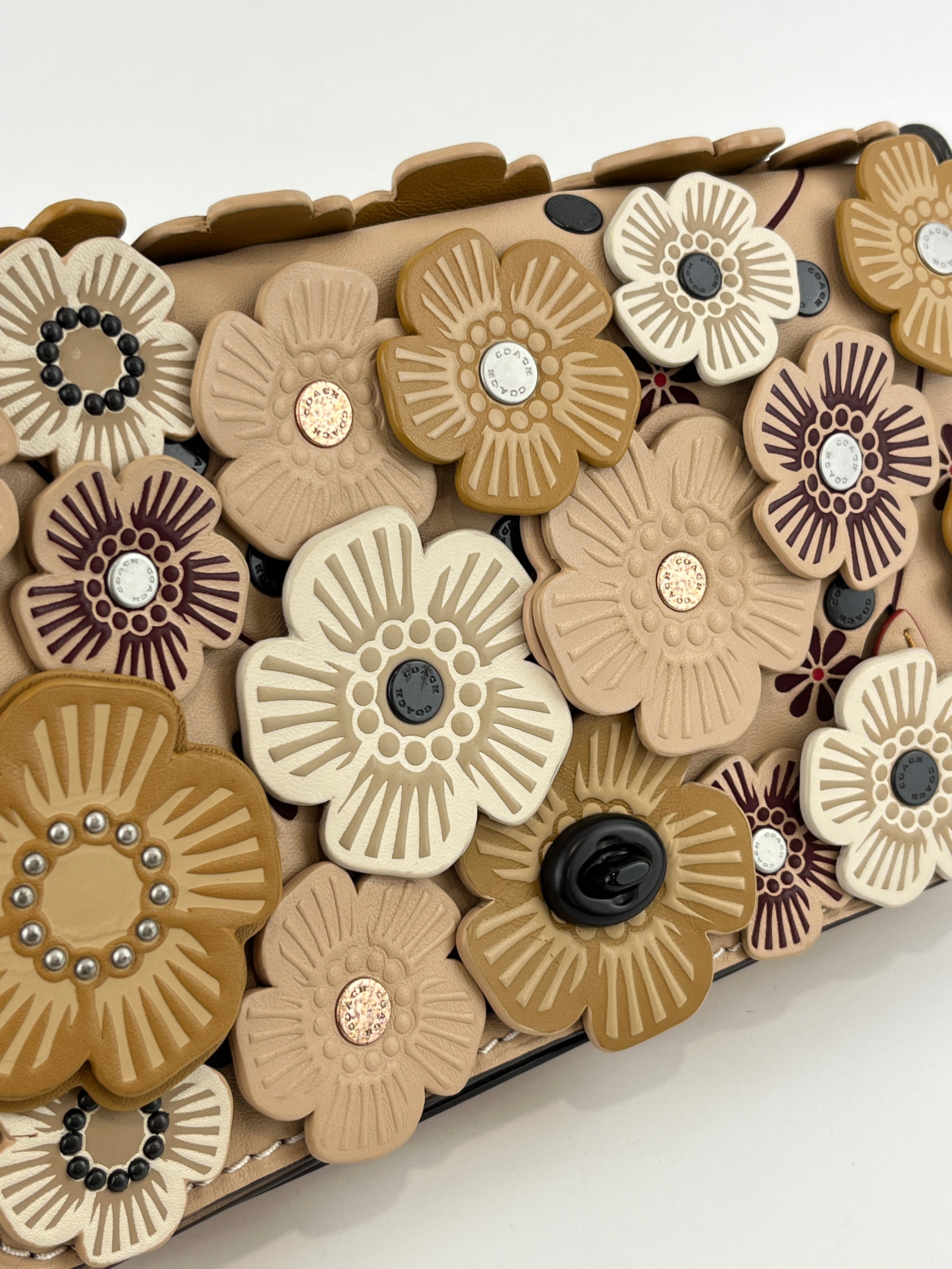 Coach Dinky Bag Tea Rose Leather Crossbody Bag – Glampot