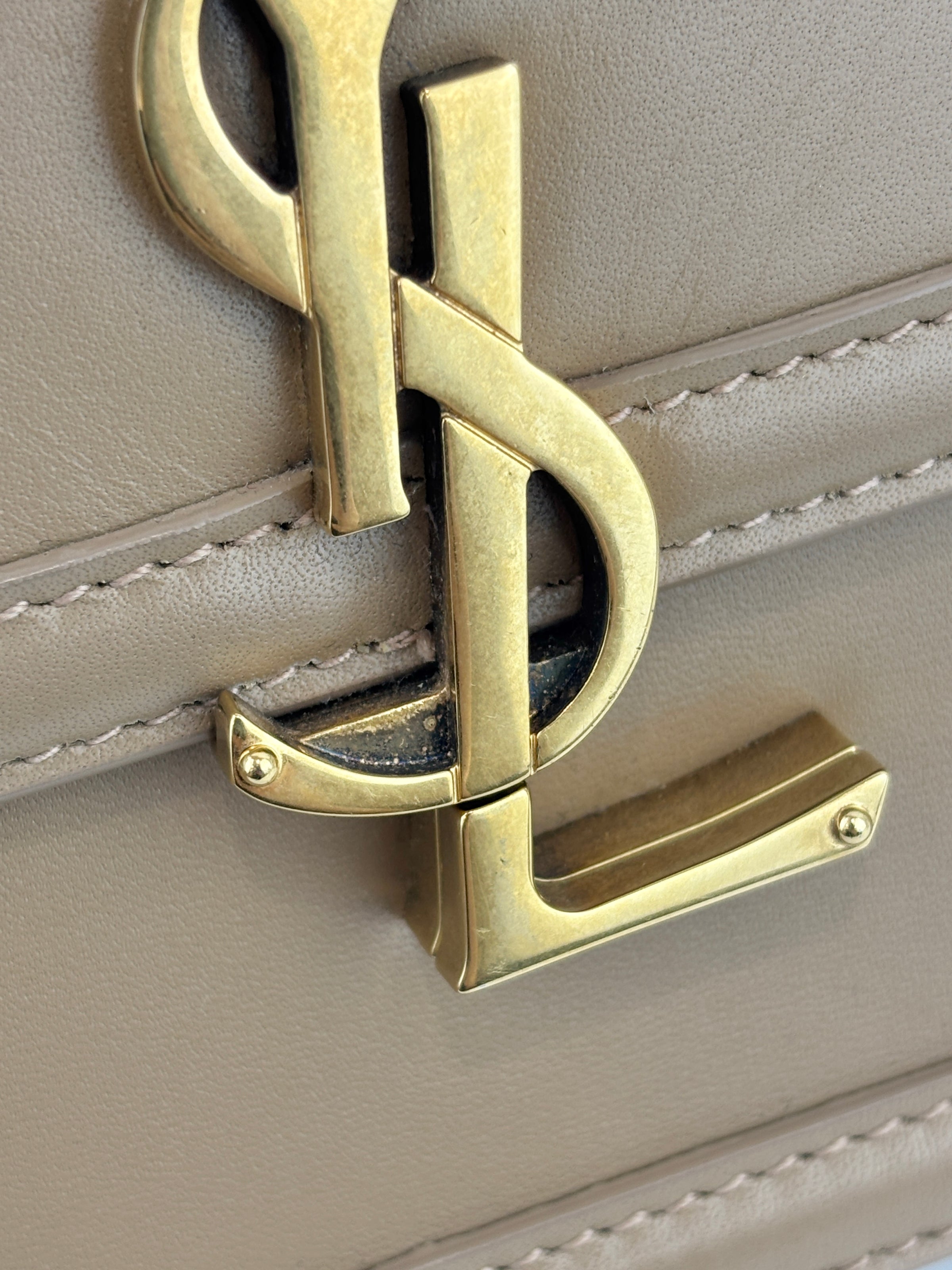 Medium Solferino Satchel Box Leather Tan