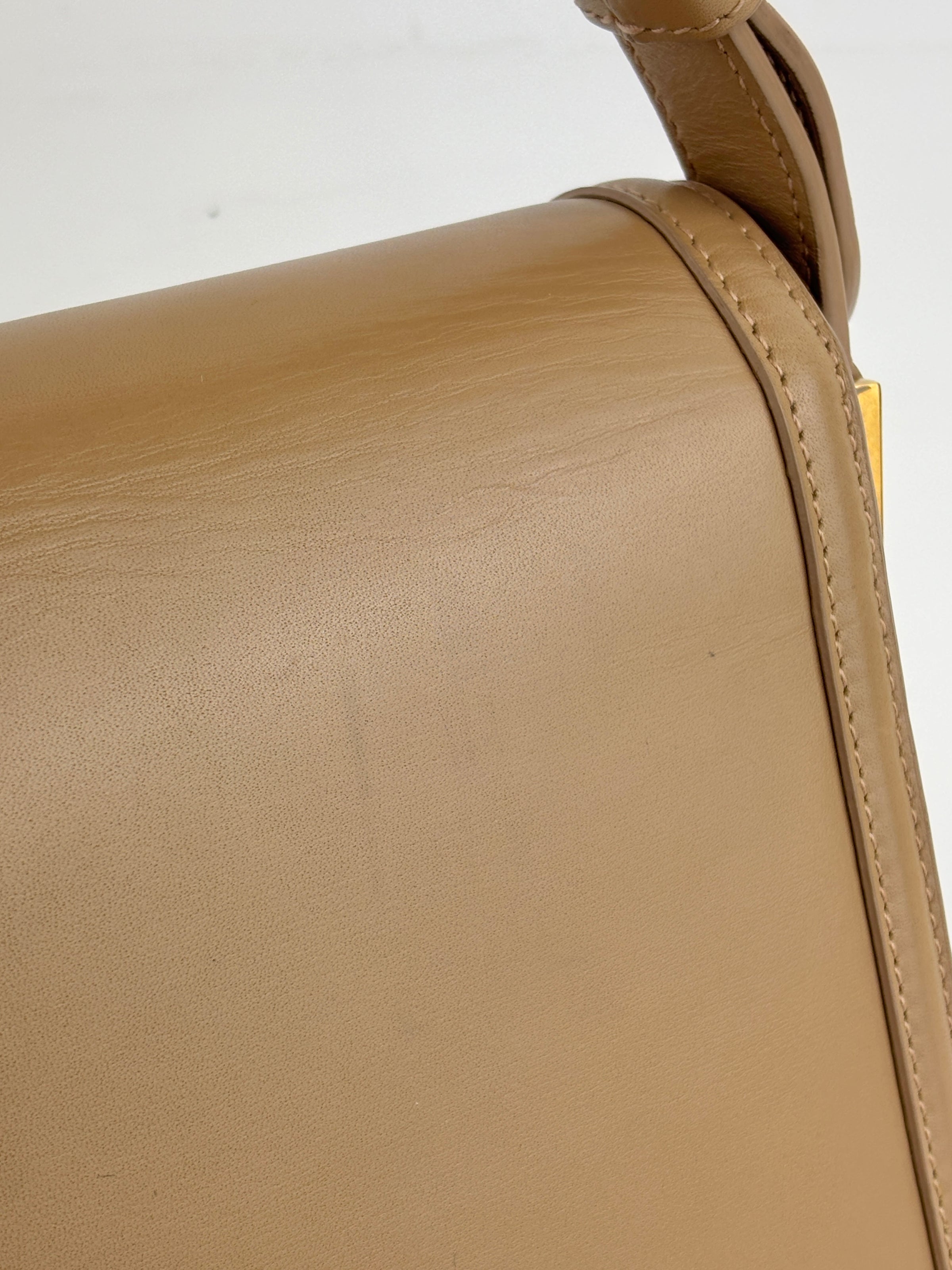 Medium Solferino Satchel Box Leather Tan