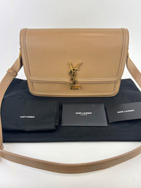 Medium Solferino Satchel Box Leather Tan