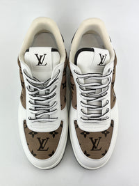 1ABF4L Rivoli Sneakers White with Vintage Monogram Size 9