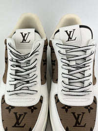 1ABF4L Rivoli Sneakers White with Vintage Monogram Size 9