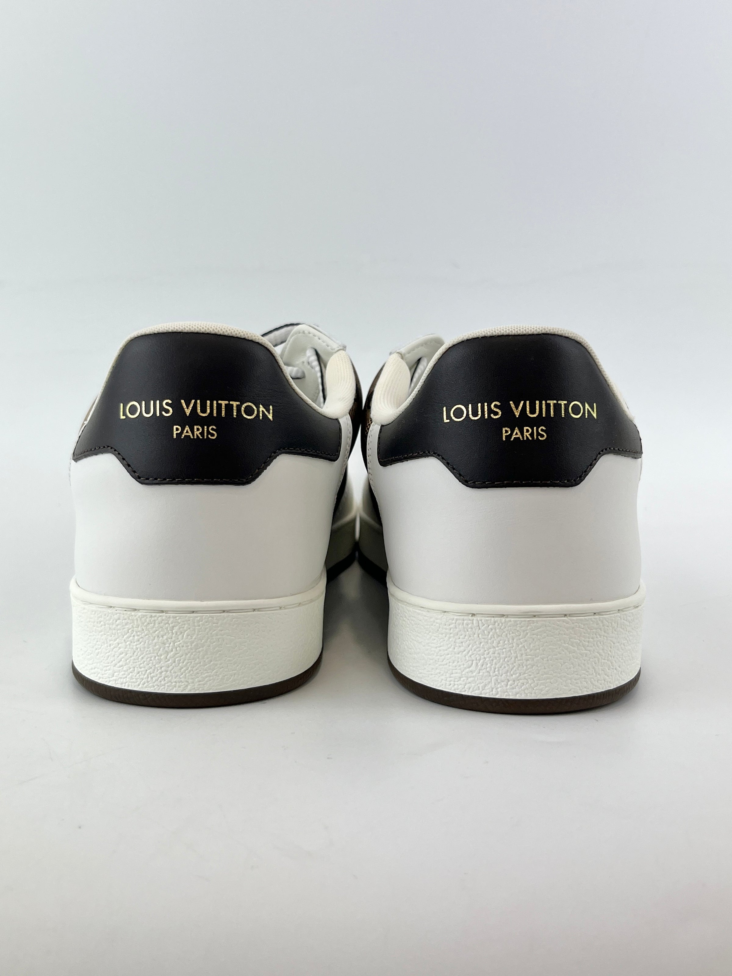 1ABF4L Rivoli Sneakers White with Vintage Monogram Size 9