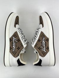 1ABF4L Rivoli Sneakers White with Vintage Monogram Size 9
