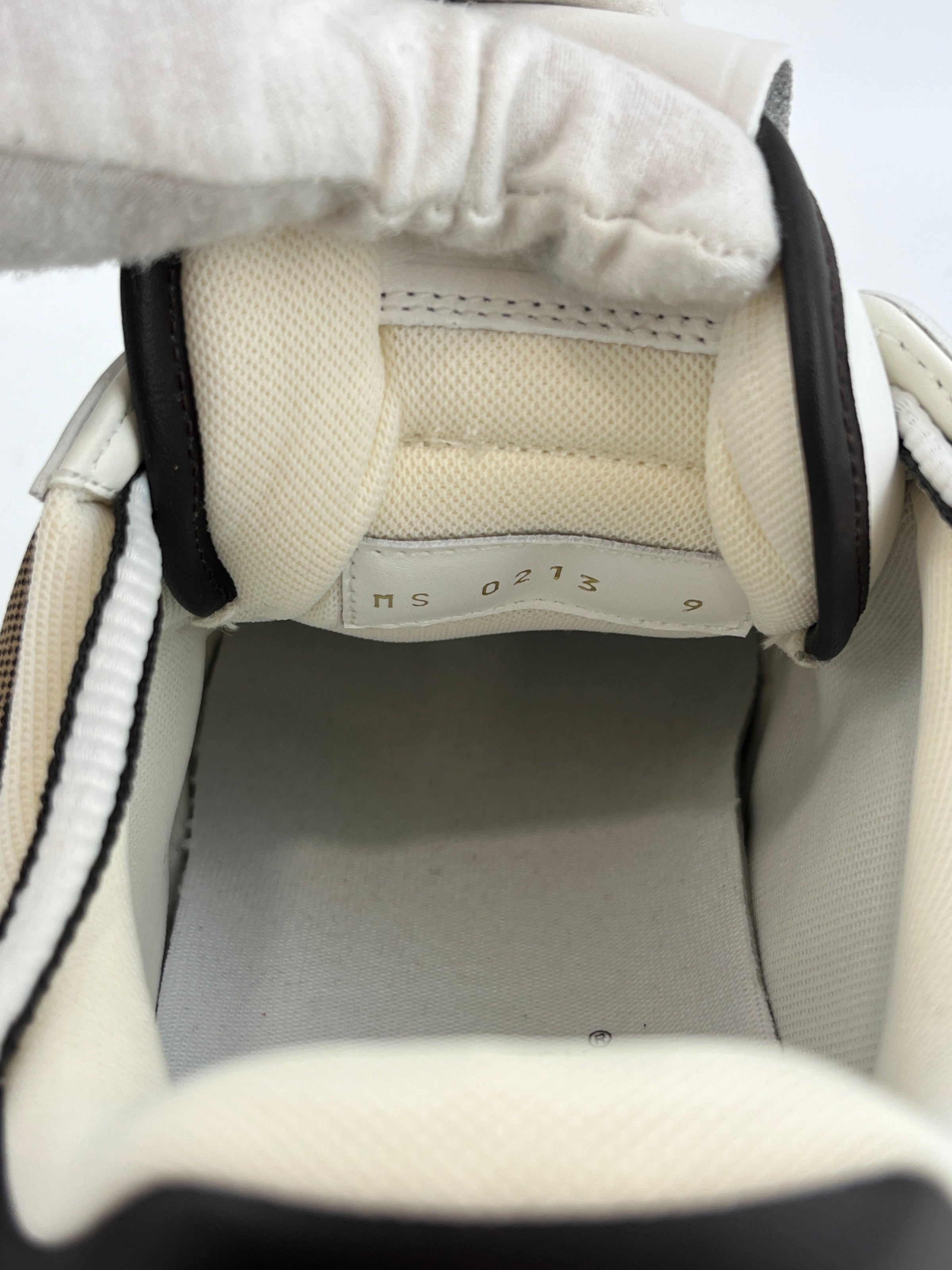 1ABF4L Rivoli Sneakers White with Vintage Monogram Size 9