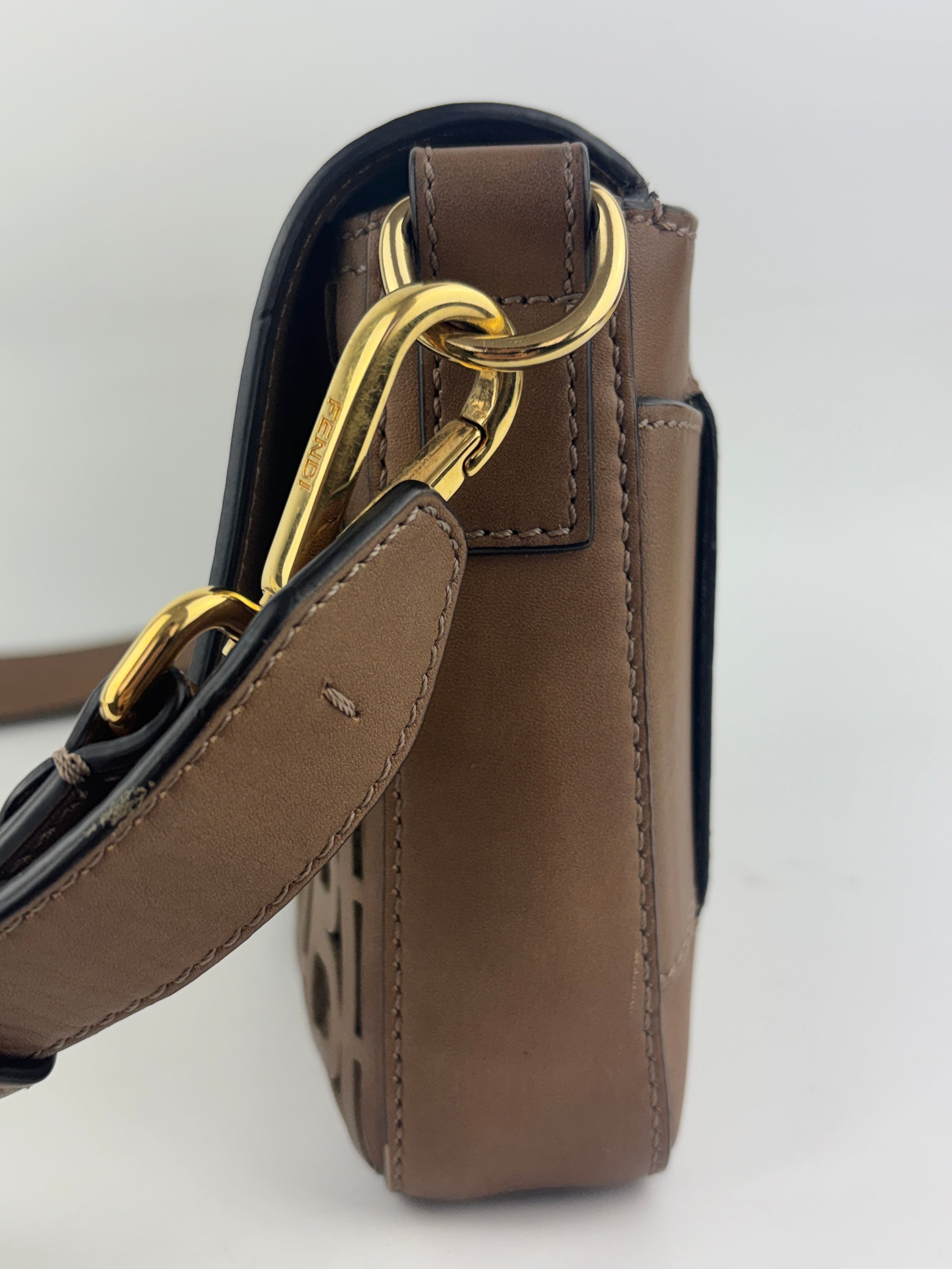 SS2020 Men’s Laser Cut FF Baguette Belt / Crossbody Bag