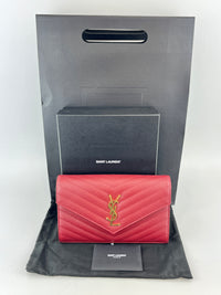 Cassandre Envelope Chain Wallet in Red GHW WOC in Red