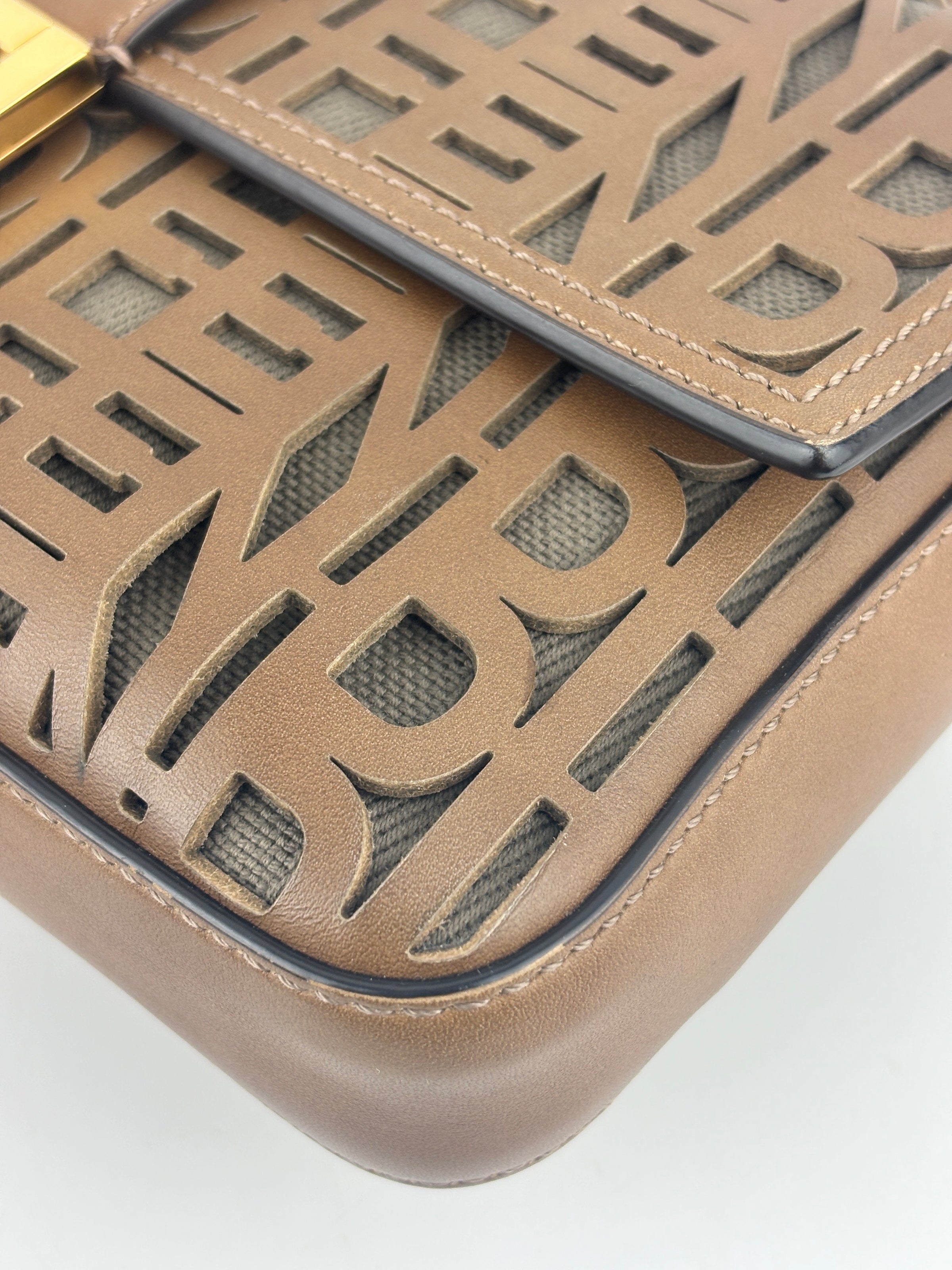 SS2020 Men’s Laser Cut FF Baguette Belt / Crossbody Bag