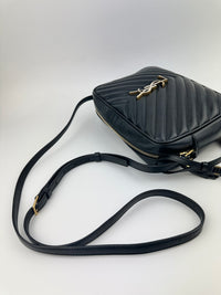 Lou Camera Bag in Quilted Black Leather GHW