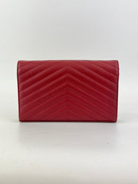 Cassandre Envelope Chain Wallet in Red GHW WOC in Red