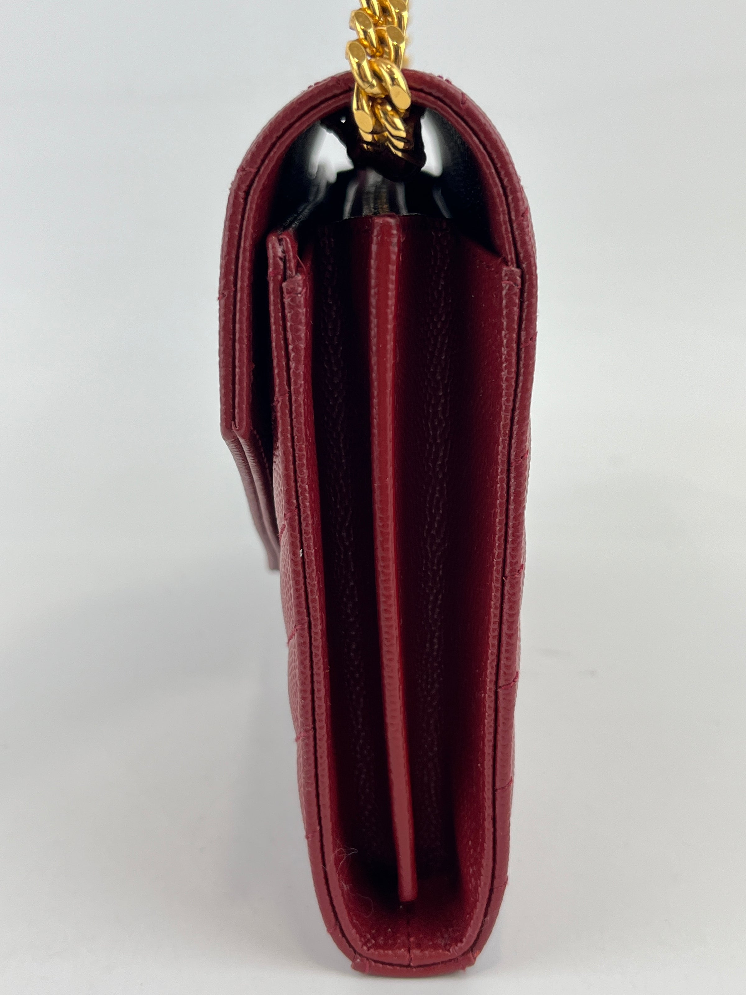 Cassandre Envelope Chain Wallet in Red GHW WOC in Red