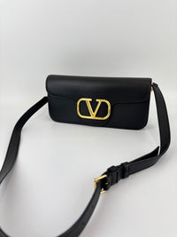 Loco Crossbody Bag in Black Calfskin