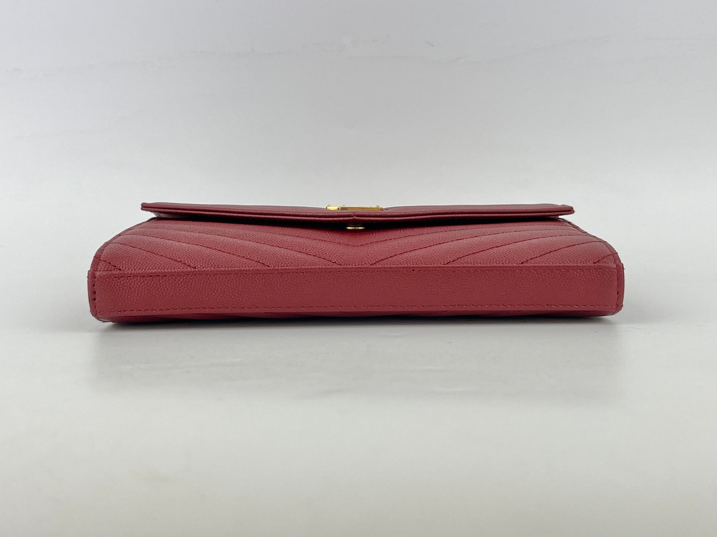 Cassandre Envelope Chain Wallet in Red GHW WOC in Red