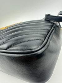 Lou Camera Bag in Quilted Black Leather GHW