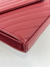 Cassandre Envelope Chain Wallet in Red GHW WOC in Red