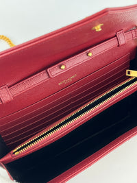 Cassandre Envelope Chain Wallet in Red GHW WOC in Red