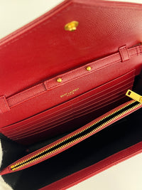 Cassandre Envelope Chain Wallet in Red GHW WOC in Red
