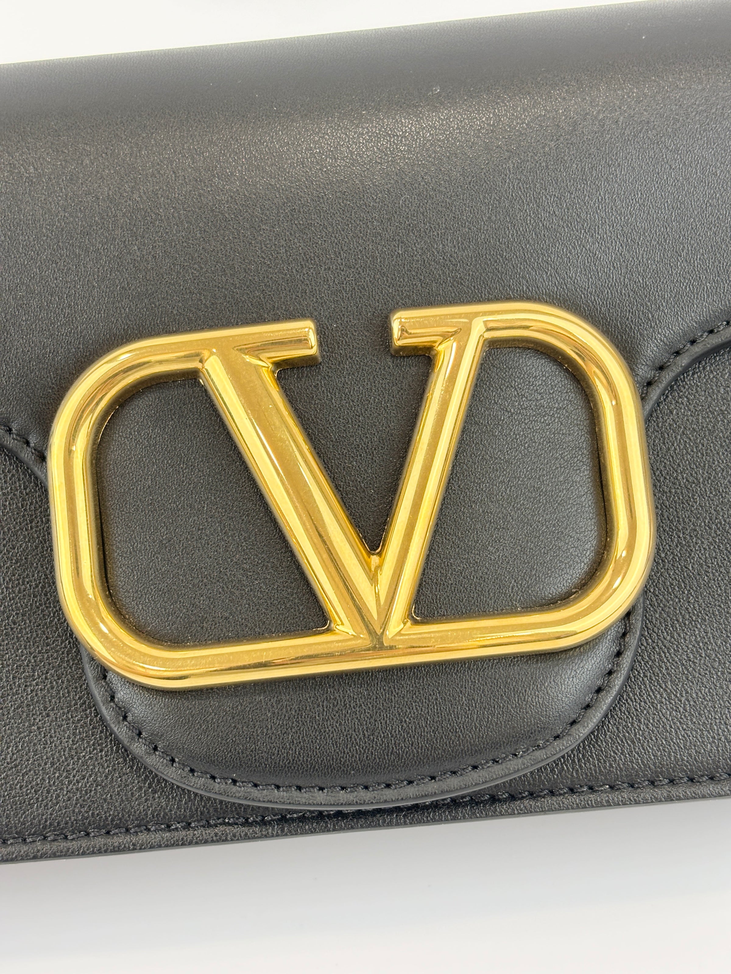 Loco Crossbody Bag in Black Calfskin