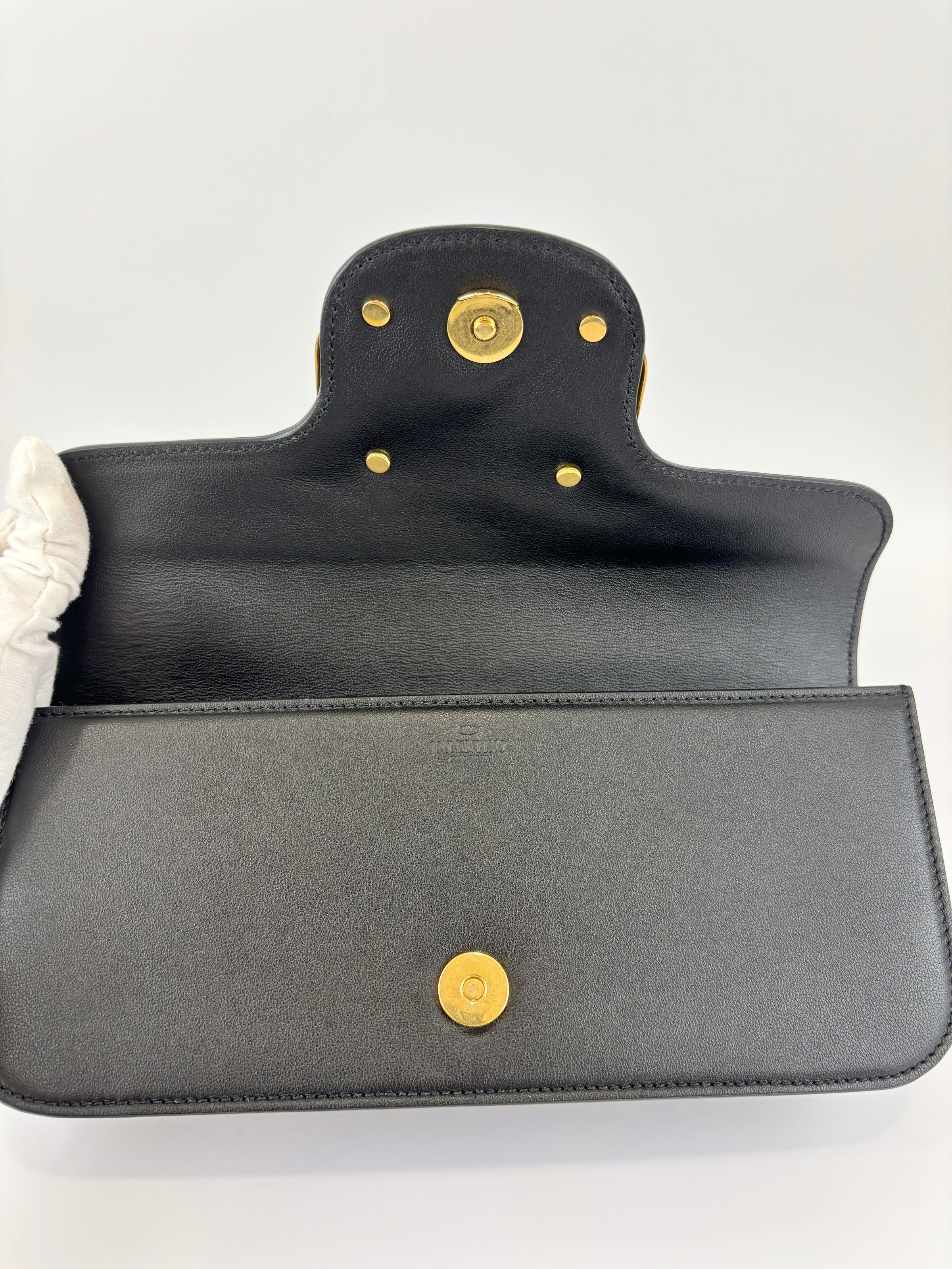 Loco Crossbody Bag in Black Calfskin